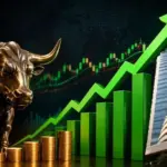 Oil Price Fall: Traders monitoring stock market screens as Indian equities surge following oil price fall and positive global market sentiment.
