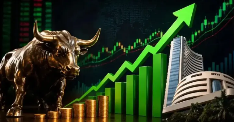 Oil Price Fall: Traders monitoring stock market screens as Indian equities surge following oil price fall and positive global market sentiment.
