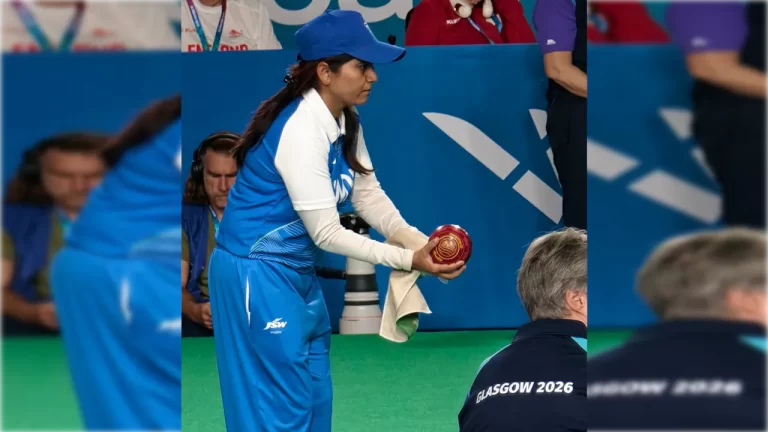Indian lawn bowls player Pinky Singh competing at the Commonwealth Games 2026 after inspiring comeback and multiple international medal wins.