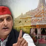 Ram Mandir Donation Controversy: Samajwadi Party chief Akhilesh Yadav addressing a press conference while commenting on the Ram Mandir donation controversy and ongoing investigation in Ayodhya.