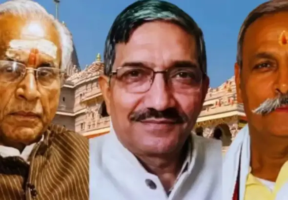 Ram Mandir Donation Controversy: Members of the Shri Ram Janmabhoomi Teerth Kshetra Trust during a key meeting in Ayodhya discussing the Ram Mandir Donation Controversy, transparency measures and administrative reforms.