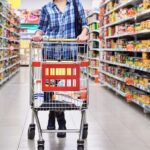 Customers shopping at a supermarket as the Government of India plans the Retail Consumption Survey to study consumer spending and retail buying patterns.