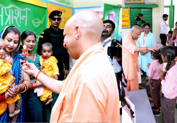 School Chalo Abhiyan 2026: CM Yogi Adityanath launches School Chalo Abhiyan 2026 phase two and development projects worth over ₹613 crore in Saharanpur |PHOTO: YOGI PAGE