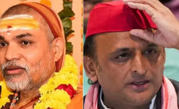 Shankaracharya Avimukteshwaranand meets Akhilesh Yadav to discuss Ram Mandir controversy, Sanatan issues, and cow protection.