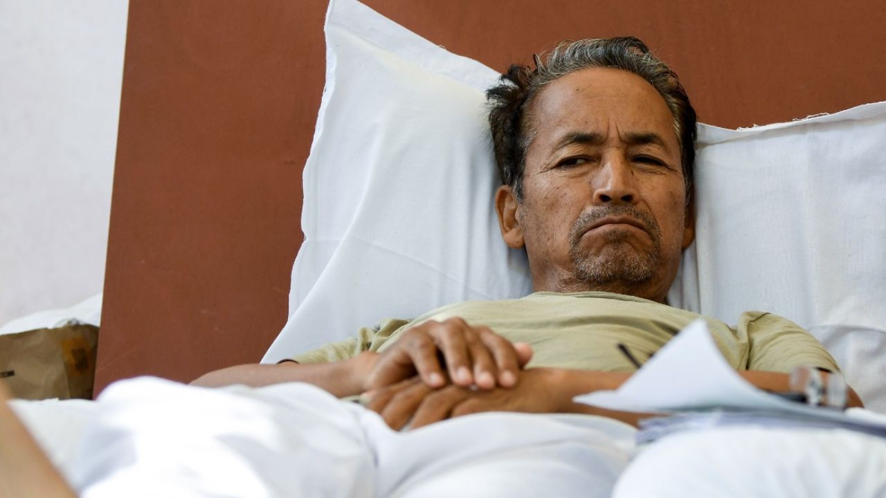 Sonam Wangchuk being taken to a hospital by Delhi Police during the hunger strike protest at Jantar Mantar in New Delhi.
