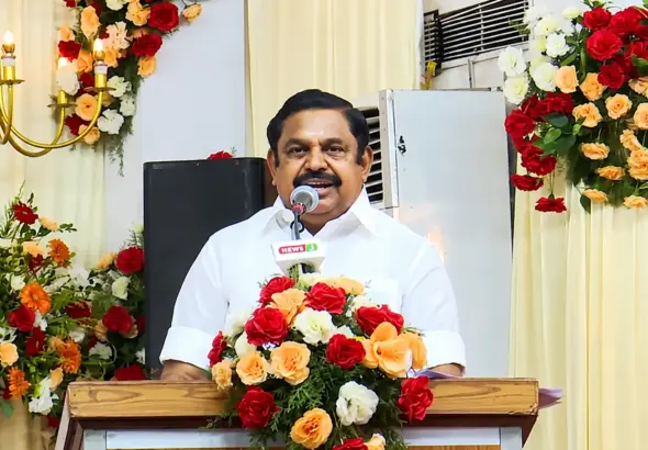 Tamil Nadu By-Election 2026: AIADMK leader Edappadi K Palaniswami with Tamil Nadu Assembly backdrop amid By-Election 2026 discussion. PHOTO ANI