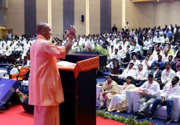 UP Youth Skill Development: CM Yogi Adityanath addressing skilled youth at World Youth Skills Day 2026 event in Lucknow and presenting Uttar Pradesh’s employment and ITI training plan