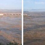 Bihar Flood 2026 showing overflowing Kosi River and flood-affected villages in North Bihar