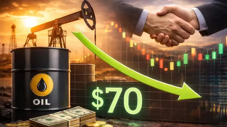 Crude Oil Price Surge: Oil refinery with crude oil storage tanks representing the government's decision to increase windfall tax on diesel and ATF.