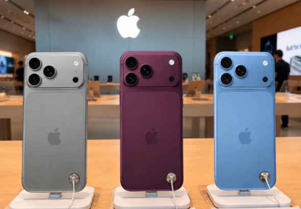 iphone 18 release date: Concept image of iPhone 18 Pro in rumored Dark Cherry finish with triple rear cameras and a smaller Dynamic Island