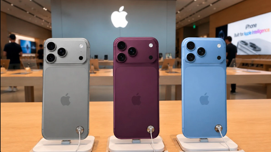 iphone 18 release date: Concept image of iPhone 18 Pro in rumored Dark Cherry finish with triple rear cameras and a smaller Dynamic Island