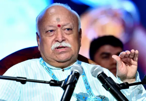 RSS leaders during the Prant Pracharak Meeting in Belagavi discussing Ram Mandir Donation investigation, organizational expansion.
