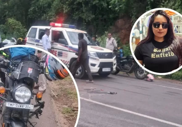 Bastar bike ride accident near Markatola Ghat in Dhamtari kills 24-year-old rider Riddhi Thakkar