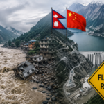 Nepal flood devastation and China Medog Dam project near the Himalayan region