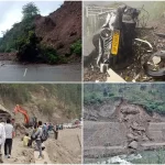 Himachal Pradesh Monsoon damage with closed roads, landslides and heavy rainfall