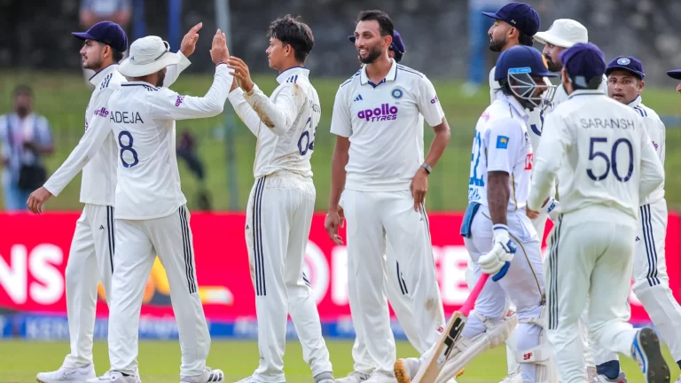 IND vs SL 2nd Test ended in a draw as Sri Lanka fought back after follow-on. Sonal Dinusha scored an unbeaten 133 as India won the series 1-0.
