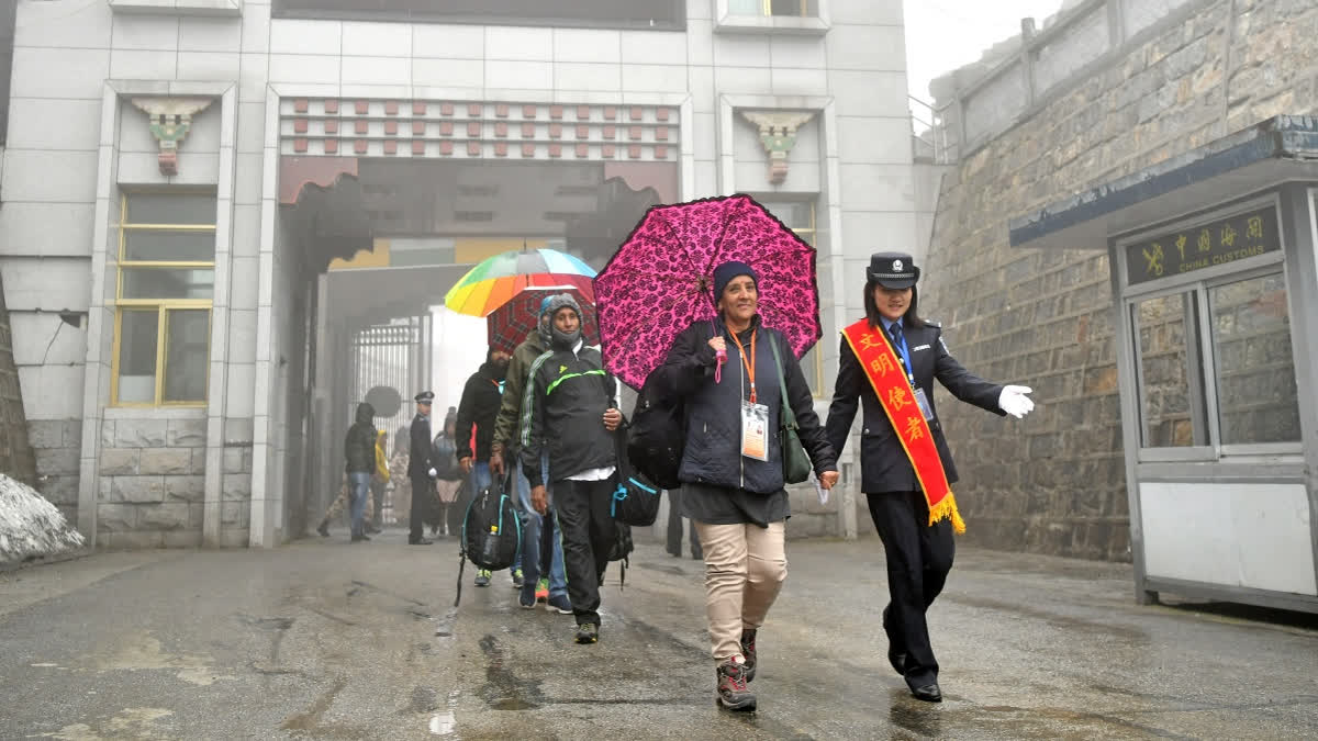 Nathu La Pass on the India-China border, historic trade route connecting Sikkim with Tibet