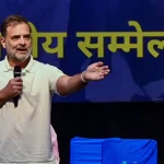 Sandeep Dikshit and Rahul Gandhi at Congress event amid Meloni remark controversy
