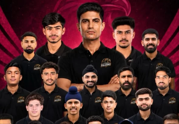 Anmolpreet Singh celebrates his 133-run knock in Sher-E-Punjab T20 League 2026