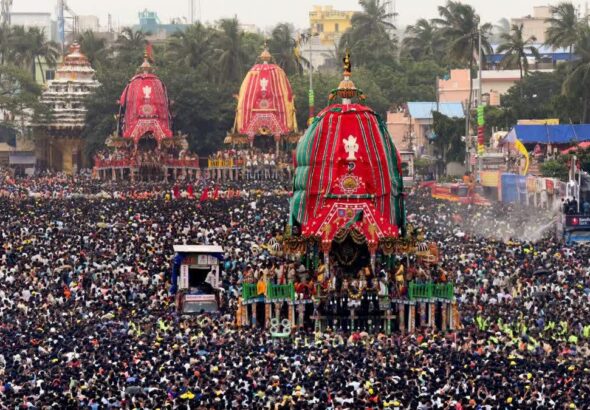 Puri Rath Yatra procession with thousands of devotees as Odisha seeks UNESCO Intangible Cultural Heritage recognition.