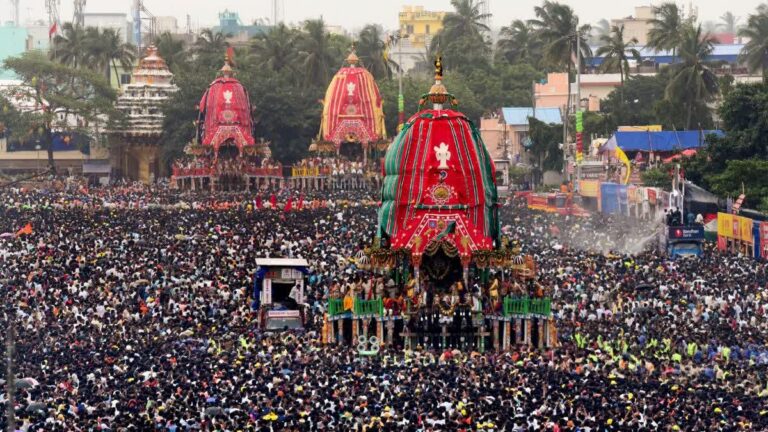 Puri Rath Yatra procession with thousands of devotees as Odisha seeks UNESCO Intangible Cultural Heritage recognition.