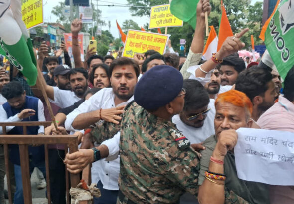 Ranchi Protest during JPSC JSSC exam irregularities agitation in Jharkhand