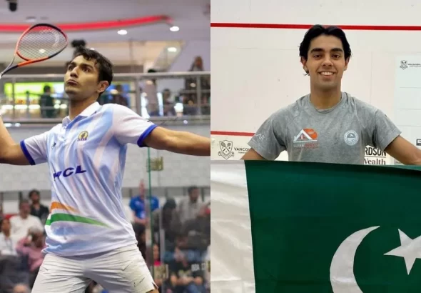 Asian Games 2026 India Pakistan squash match featuring Indian squash players