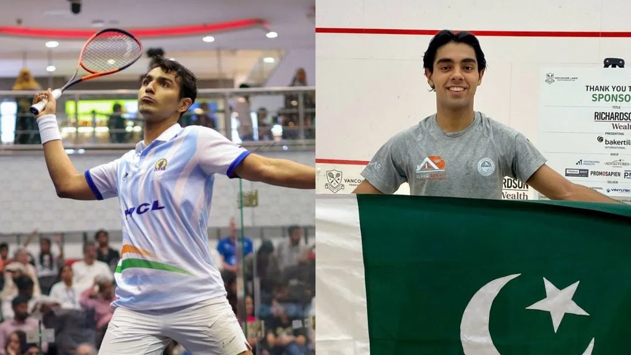 Asian Games 2026 India Pakistan squash match featuring Indian squash players