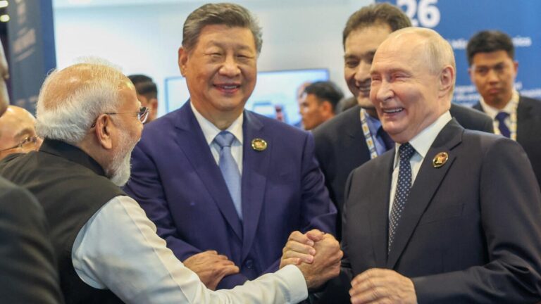 Modi Putin Xi Jinping together at BRICS Summit 2026 in New Delhi
