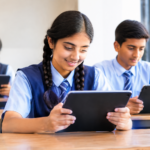 Haryana government school students using tablets for digital education under the Haryana School Tablets initiative