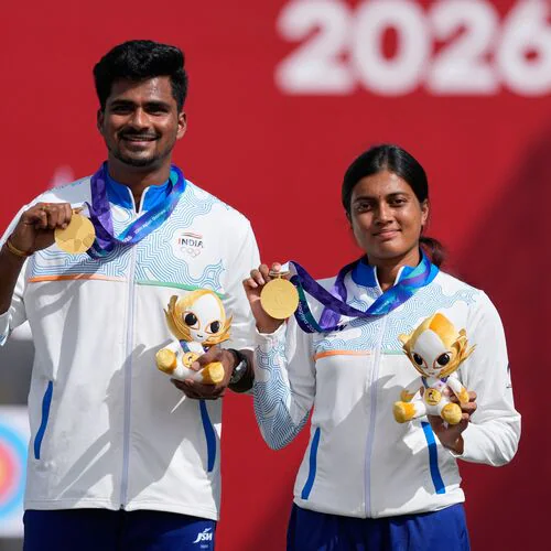India women’s recurve archery team wins historic gold at Asian Games 2026