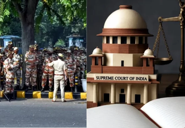 Delhi Metro Restrictions: Supreme Court of India building in New Delhi during the Delhi Metro restrictions case.
