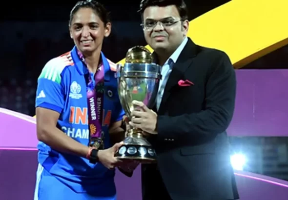 Harmanpreet Kaur in the Indian women's cricket team jersey