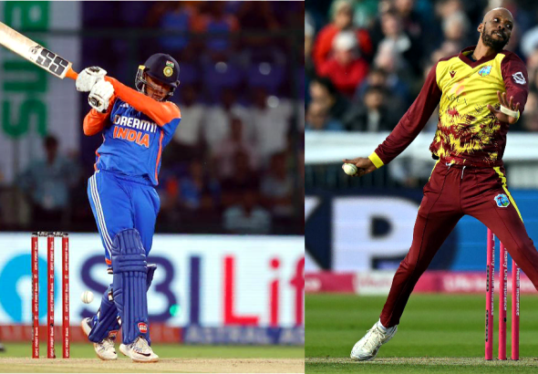 India vs West Indies 3rd T20 Live Score: Abhishek Sharma batting for India during the third T20 against West Indies at Holkar Stadium Indore on October 11 2026