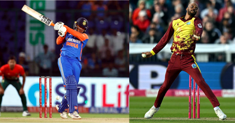 India vs West Indies 3rd T20 Live Score: Abhishek Sharma batting for India during the third T20 against West Indies at Holkar Stadium Indore on October 11 2026