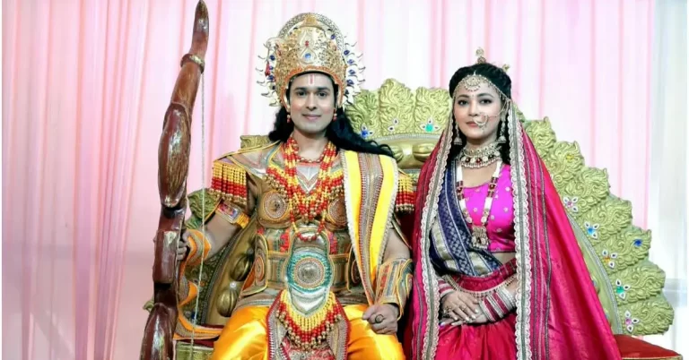 Luv Kush Ramlila 2026 : Raj Premi dressed as Ravana during the Luv Kush Ramlila 2026 full dress rehearsal at Red Fort grounds in Delhi.