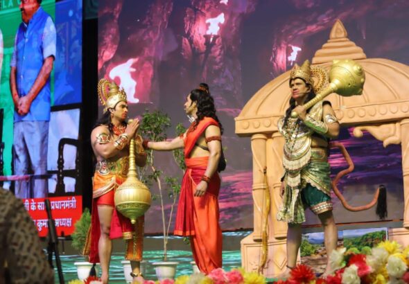 Luv Kush Ramlila Hanuman Sanjeevani Scene