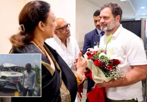 Rahul Gandhi Convoy Accident