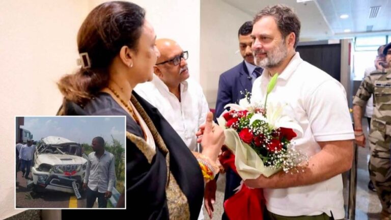 Rahul Gandhi Convoy Accident