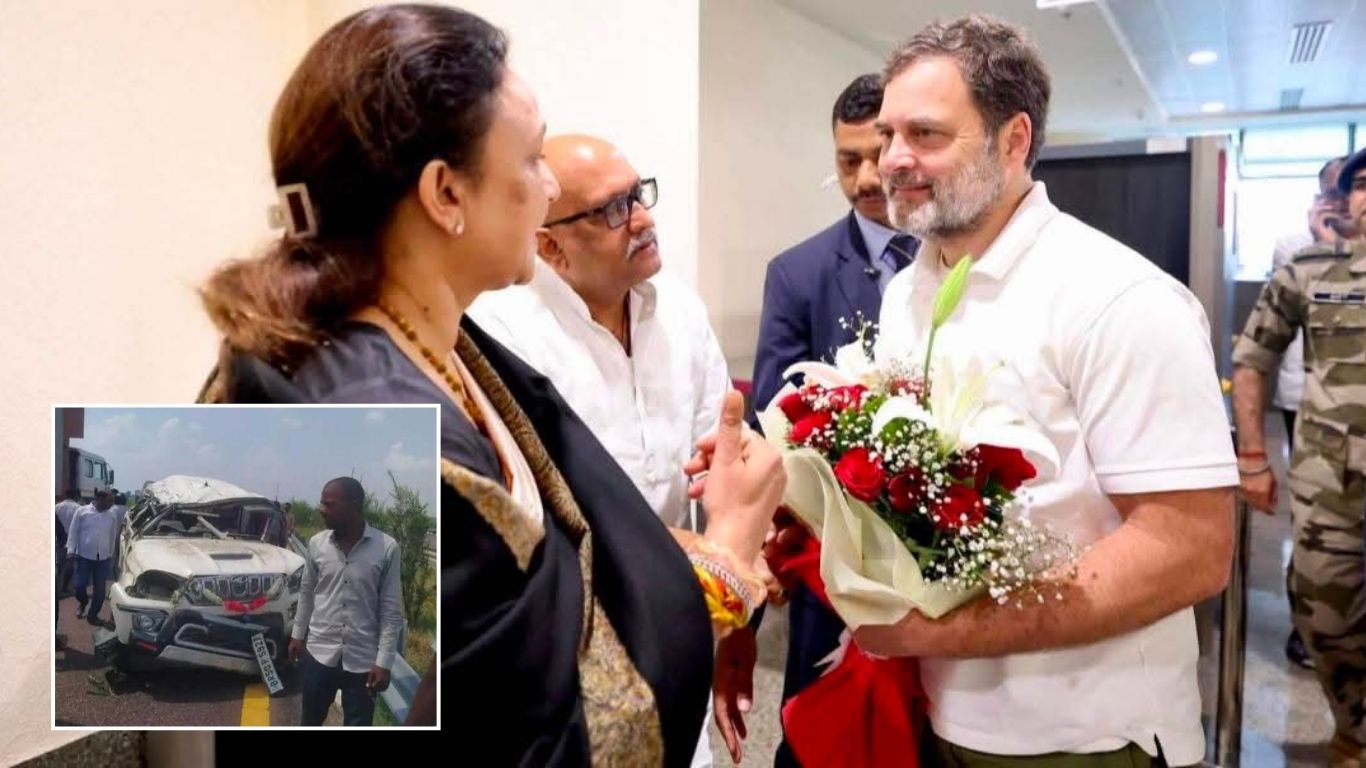 Rahul Gandhi Convoy Accident